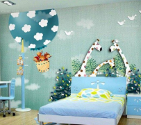 最美意境儿童房背景墙-包你孩子会喜欢,通过装饰画题材与整个