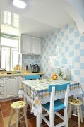 地中海厨房设计 享受蓝色的自然宁静,蓝色可以代表忧郁，同