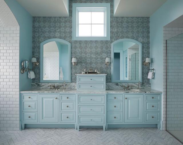 蓝色浴室洗手槽