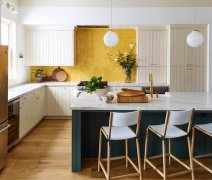 厨房颜色趋势设计 绿色和黄色相结合显个性,随着季节和潮流的变化
