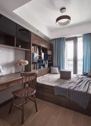 9套卧室改造成书桌+床+收纳柜+衣柜+榻榻米组合设计,但是如果用来做卧室话