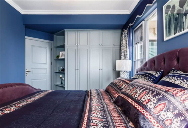90平混搭风格两居室 以蓝色为主调清新漂亮