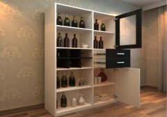 板式酒柜效果图欣赏 4款不同风格的酒柜设计搭配,不过随着家具制作工艺