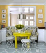 8个黄色系厨房 亮彩也能玩复古,经典几何图案