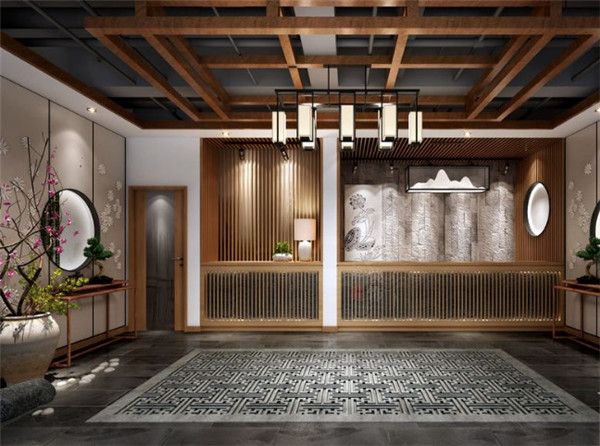 中式茶楼前厅设计