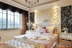 欧式卧室背景墙 优雅魅力,欧式风格装修高贵华丽