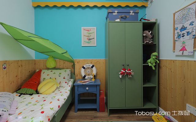扬州120平米三室两厅田园装修风格儿童房