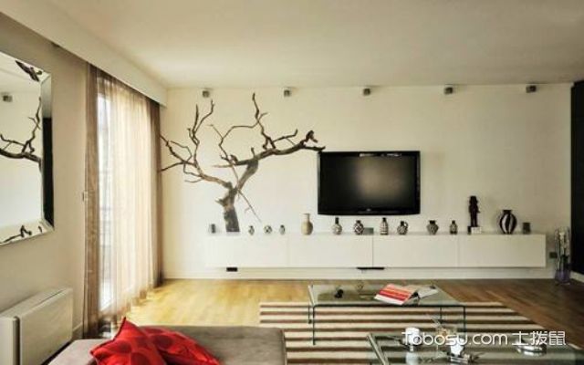壁纸类北欧风格电视背景墙