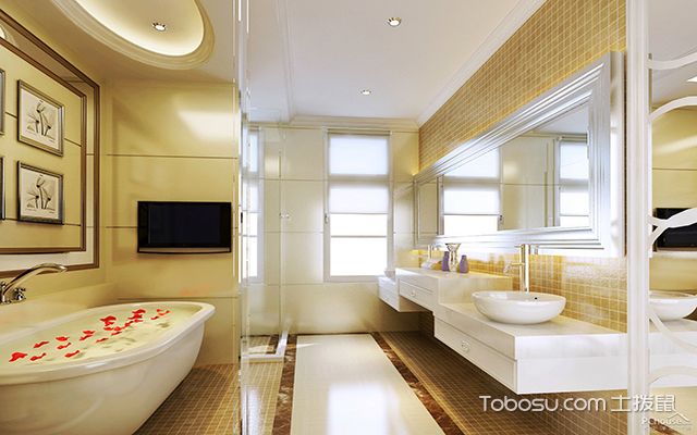 最新欧式别墅浴室装修效果图 舒适