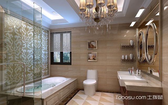最新欧式别墅浴室装修效果图 古典