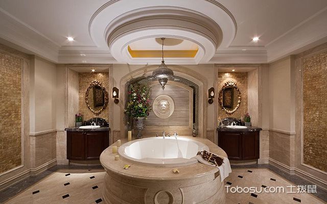 最新欧式别墅浴室装修效果图 独特
