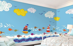 儿童房手绘背景墙设计方法,设计要注意什么