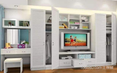电视衣柜一体效果图,一体式电视衣柜设计图