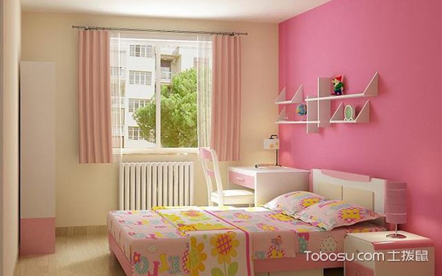 粉色小户型卧室装修