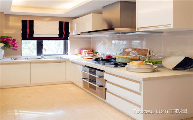 米白色厨房装实例，装好家米白色厨房装修效果图