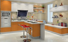 厨房橱柜颜色效果图,多种色系任君选择,厨房